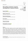 Research paper thumbnail of Grounding evaluation capacity development in systems theory