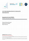 Research paper thumbnail of On DiscriminatiOn in HealtH insurance Documents de travail GREDEG GREDEG Working Papers Series