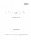 Research paper thumbnail of Electron Trajectories in Intense Laser Pulses