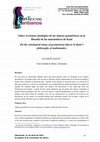 Research paper thumbnail of Sobre el estatus ontológico de los objetos geométricos en la filosofía de las matemáticas de Kant