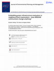 Research paper thumbnail of Embedding green infrastructure evaluation in neighbourhood masterplans – does BREEAM communities change anything?