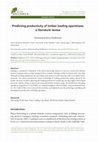 Research paper thumbnail of Predicting productivity of timber loading operations: a literature review