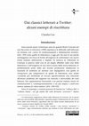 Research paper thumbnail of Dai classici letterari a Twitter: alcuni esempi di riscrittura