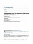 Research paper thumbnail of Peeking Behind the Curtain: The Operations and Funding Priorities of Rural Private Foundations