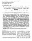 Research paper thumbnail of Prevalence and antibiotics susceptibility patterns of some bacterial isolates from a street vended fruit product