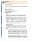 Research paper thumbnail of Frequency Overlap Between Electric and Acoustic Stimulation and Speech-Perception Benefit in Patients with Combined Electric and Acoustic Stimulation