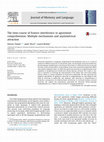 Research paper thumbnail of The time-course of feature interference in agreement comprehension: Multiple mechanisms and asymmetrical attraction