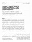 Research paper thumbnail of Assessment of the genetic diversity in cowpea ( Vigna unguiculata L. Walp.) germplasm from Ghana using simple sequence repeat markers