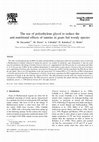 Research paper thumbnail of The use of polyethylene glycol to reduce the anti-nutritional effects of tannins in goats fed woody species