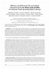 Research paper thumbnail of Effects of different fat-enriched concentrates on fatty acid profile of cheese from grazing dairy sheep