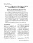 Research paper thumbnail of Perspectives on Livelihood Strategies of Urban Farmers in Nigeria: Empirical Evidence from South- South Region