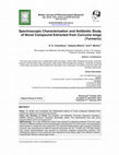 Research paper thumbnail of Spectroscopic Characterization and Antibiotic Study of Novel Compound Extracted from Curcuma longa (Turmeric)