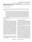 Research paper thumbnail of Regulation of Brain Reward by the Endocannabinoid System: A Critical Review of Behavioral Studies in Animals