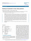 Research paper thumbnail of Modeling and optimization of laser cutting operations