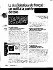 Research paper thumbnail of Les ressources pédagogiques et didactiques en français sur les inforoutes : des outils à la portée de tous