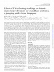 Research paper thumbnail of Effect of UV-reflecting markings on female mate-choice decisions in Cosmophasis umbratica, a jumping spider from Singapore