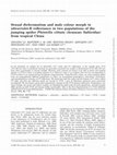 Research paper thumbnail of Sexual dichromatism and male colour morph in ultraviolet-B reflectance in two populations of the jumping spider Phintella vittata (Araneae: Salticidae) from tropical China