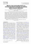 Research paper thumbnail of Effects of age and feeding history on structure-based UV ornaments of a jumping spider (Araneae: Salticidae)