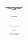 Research paper thumbnail of Public policy for higher education in Chile: a case study in quality assurance (1990-2009)