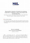 Research paper thumbnail of Reproducible evaluation of methods for predicting progression to Alzheimer's disease from clinical and neuroimaging data