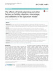 Research paper thumbnail of The effects of family planning and other factors on fertility, abortion, miscarriage, and stillbirths in the Spectrum model