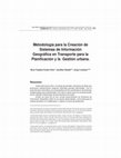 Research paper thumbnail of Metodología para la Creación de Sistemas de Información Geográfica en Transporte para la Planificación y la Gestión urbana