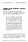 Research paper thumbnail of Application of pile foundations in structurally unstable soils