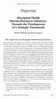 Research paper thumbnail of Aboriginal Health Human Resources Initiatives: towards the development of a strategic framework