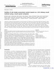 Research paper thumbnail of Validity of salt intake assessment system based on a 24-h dietary recall method using a touch panel computer