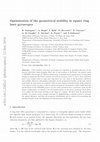 Research paper thumbnail of Optimization of the geometrical stability in square ring laser gyroscopes