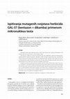 Research paper thumbnail of Examination of mutagenic effects of GAL-57 herbicide (bentazone+dicamba) using mouse micronucleus test