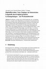 Research paper thumbnail of Alexander Lasch, Dominik Hetjens & Robert C. Schuppe. 2022. DigitalHerrnhut. Neue Zugänge zur historischen Linguistik durch digital gestützte Lernumgebungen - ein Werkstattbericht. In: In: Jörg Meier (Hg.). Sprachgeschichte und Bildung (Jb GGSG 13). Berlin, Boston: De Gruyter. 129-146.