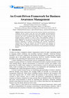 Research paper thumbnail of An Event-Driven Framework for Business Awareness Management