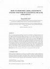 Research paper thumbnail of HOW TO PERFORM A RISK ASSESSMENT STEP BY STEP FOR OCCUPATIONAL HEALTH AND SAFETY