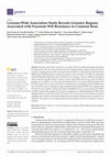 Research paper thumbnail of Genome-Wide Association Study Reveals Genomic Regions Associated with Fusarium Wilt Resistance in Common Bean