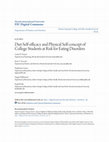 Research paper thumbnail of Diet self-efficacy and physical self-concept of college students at risk for eating disorders