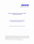 Research paper thumbnail of On the relationship between human capital and firm performance On the relationship between human capital and firm performance