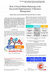 Research paper thumbnail of Role of Social Media Marketing in the Successful Implementation of Business Management