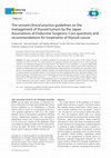 Research paper thumbnail of The revised clinical practice guidelines on the management of thyroid tumors by the Japan Associations of Endocrine Surgeons: Core questions and recommendations for treatments of thyroid cancer