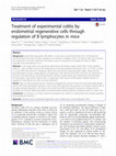 Research paper thumbnail of Treatment of experimental colitis by endometrial regenerative cells through regulation of B lymphocytes in mice