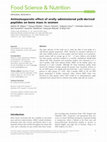 Research paper thumbnail of Antiosteoporotic effect of orally administered yolk-derived peptides on bone mass in women