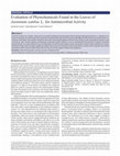 Research paper thumbnail of Evaluation of Phytochemicals Found in the Leaves of Jasminum sambac L. for Antimicrobial Activity