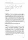 Research paper thumbnail of Religions in Times of Peace: Conceptualizing the Practice of Interreligious Dialogue in the Post‐ Conflict Environment