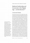 Research paper thumbnail of Medieval Authorship and Canonicity in the Digital Age – an Introduction