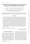 Research paper thumbnail of Evaluation of surface-applied char on the reduction of ammonia volatilization from broiler litter