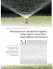 Research paper thumbnail of Implications of residential irrigation metering for customers' expenditures and demand