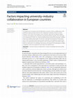 Research paper thumbnail of Factors impacting university–industry collaboration in European countries