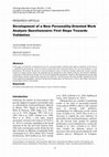 Research paper thumbnail of Development of a New Personality-Oriented Work Analysis Questionnaire: First Steps Towards Validation