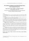 Research paper thumbnail of The Analysis of Solution-Focused Brief Therapy from a Clean Language Perspective