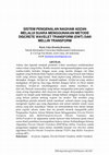 Research paper thumbnail of Sistem Pengenalan Nagham Adzan Melalui Suara Menggunakan Metode Discrete Wavelet Transform (DWT) Dan Mellin Transform